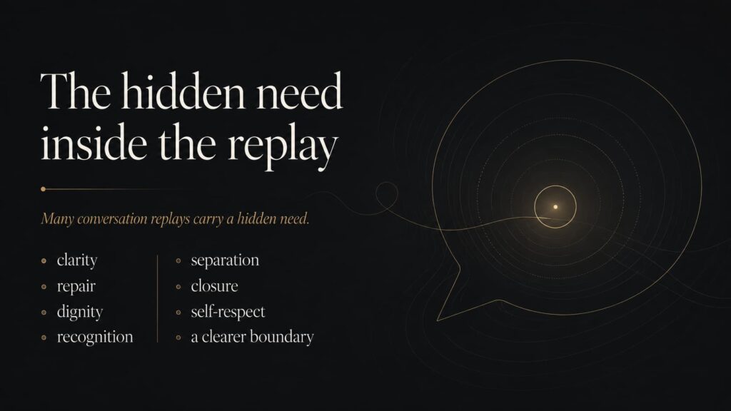 The hidden need inside the replay